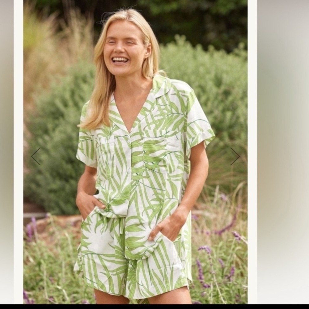 NWT Piyama Abigail Sleep Set in Jungle Palm XS Pajamas